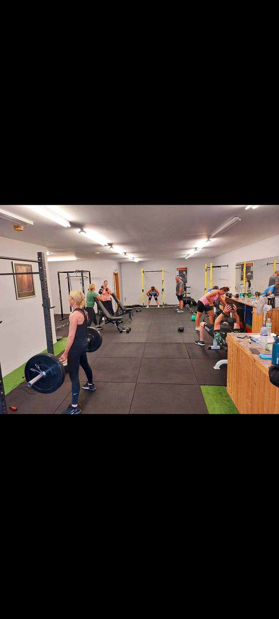 Strength training session at Premium Fitness